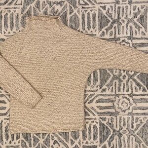 Max Stuido Cream Donegal Mockneck Sweater - XS